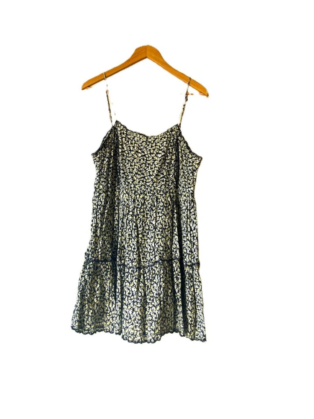 Urban Outfitters Black Yellow Floral Mini Dress M